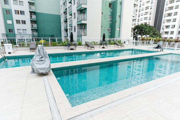 Apto 2 Quartos | com Piscina e próximo a Rodoviária