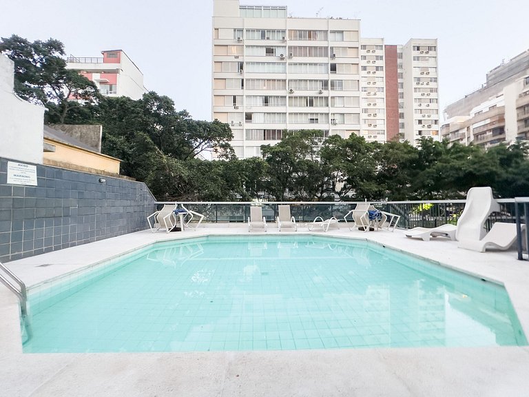 Flat em Ipanema - Vista Mar, Academia e Piscina