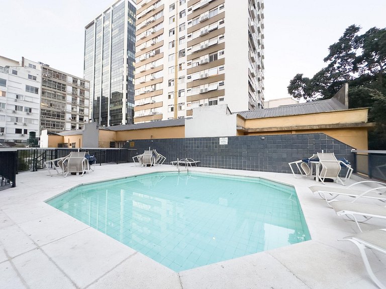 Flat em Ipanema - Vista Mar, Academia e Piscina