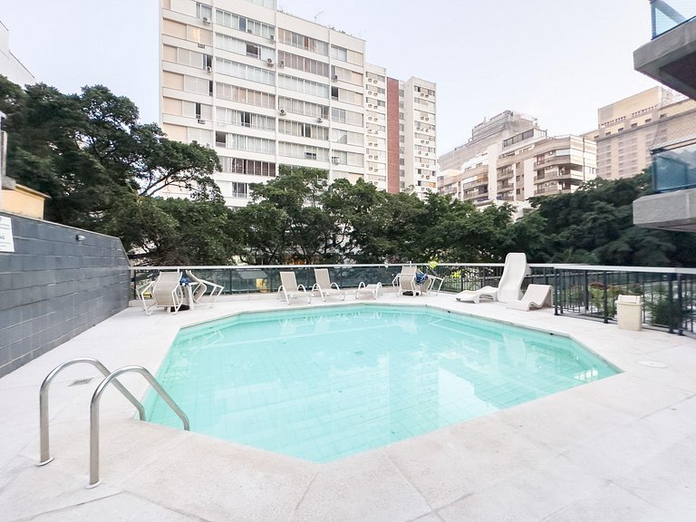 Flat em Ipanema - Vista Mar, Academia e Piscina