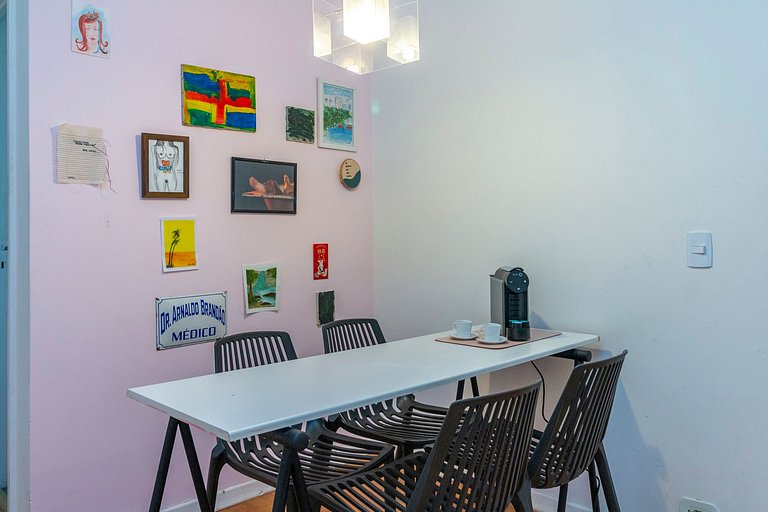 Flat no Humaitá com Piscina, Academia e Garagem