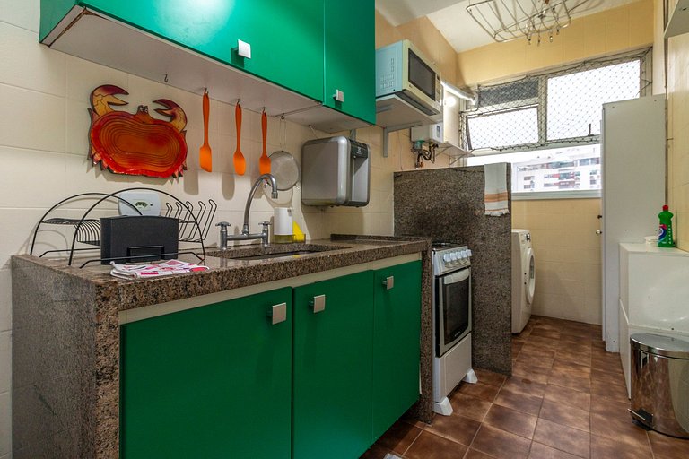 Flat no Humaitá com Piscina, Academia e Garagem