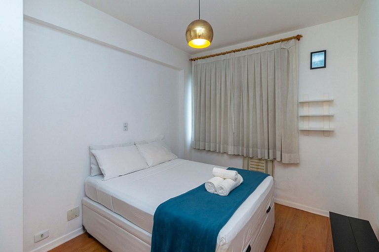 Flat no Humaitá com Piscina, Academia e Garagem