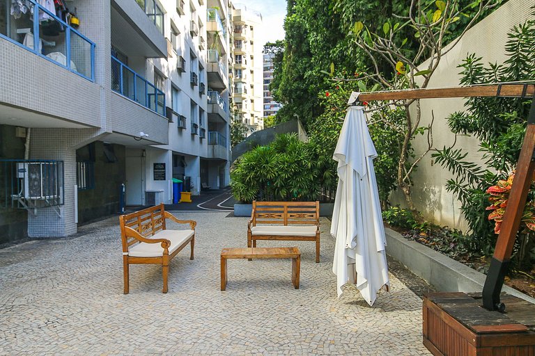 Flat no Humaitá • 1 Quarto • Piscina e Academia
