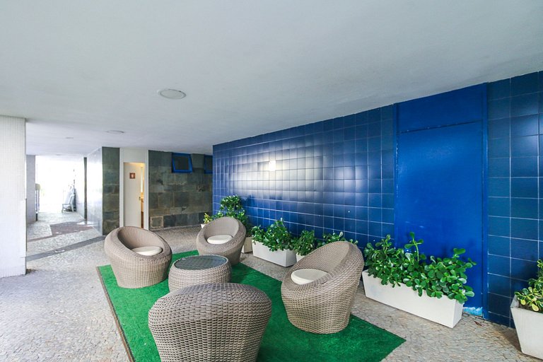 Flat no Humaitá • 1 Quarto • Piscina e Academia