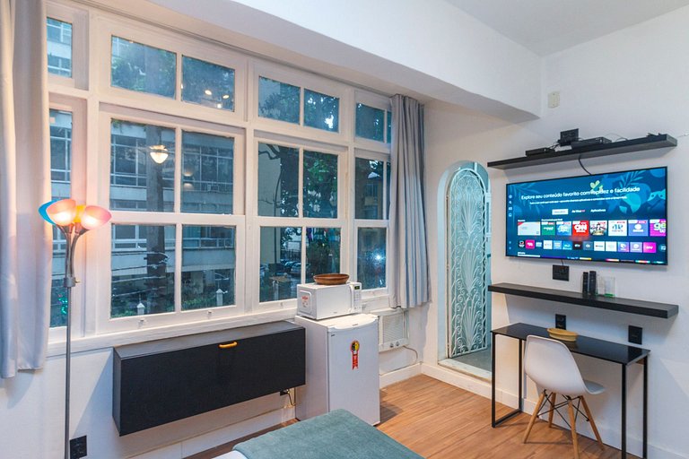 Studio Copa Vizinhança Residencial | 650m do Metro