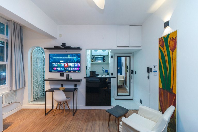 Studio Copa Vizinhança Residencial | 650m do Metro