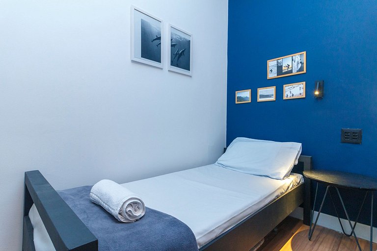 Studio Copa Vizinhança Residencial | 650m do Metro