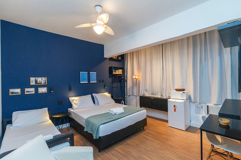 Studio Copa Vizinhança Residencial | 650m do Metro