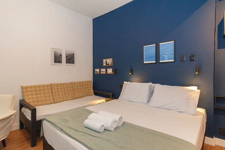 Studio Copa Vizinhança Residencial | 650m do Metro