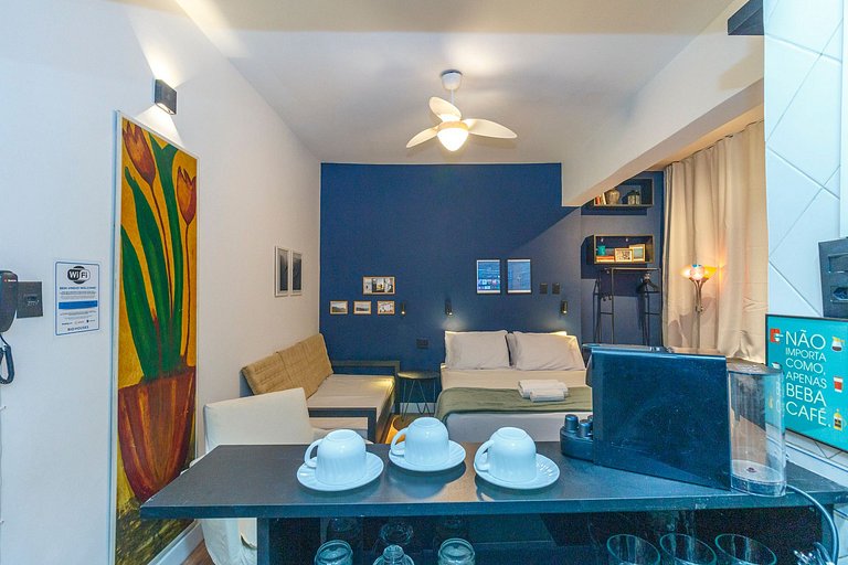 Studio Copa Vizinhança Residencial | 650m do Metro