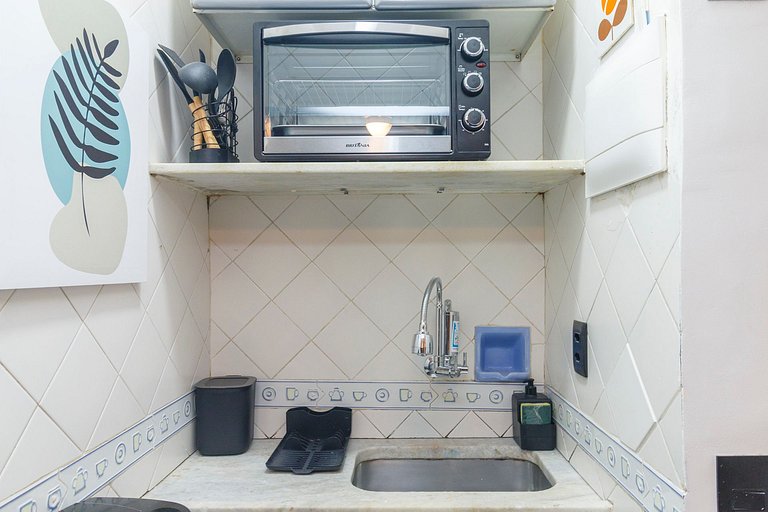 Studio Copa Vizinhança Residencial | 650m do Metro