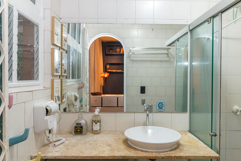 Studio Copa Vizinhança Residencial | 650m do Metro