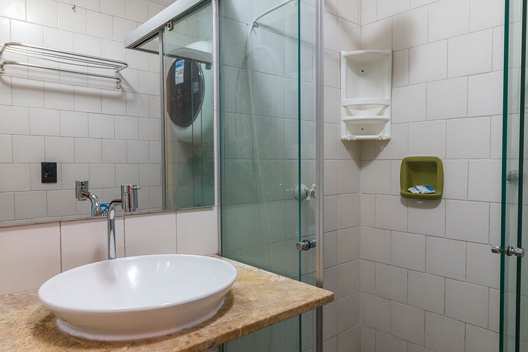 Studio Copa Vizinhança Residencial | 650m do Metro