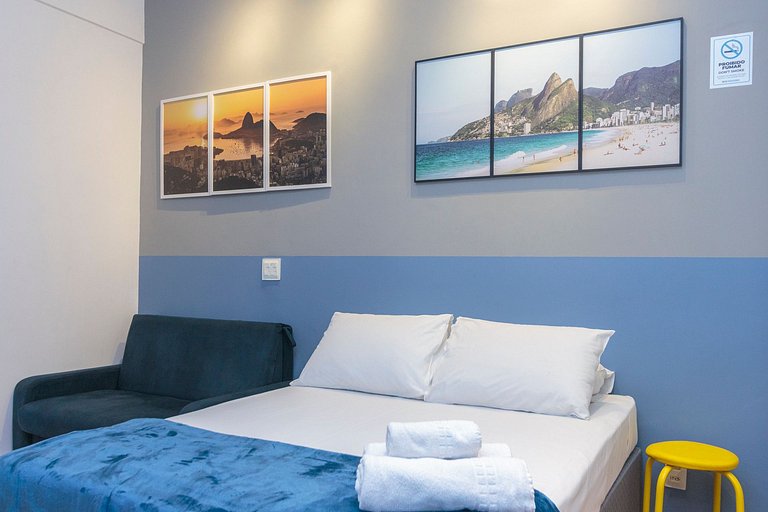 Apto Completo no Coração de Copa - 200m da Praia