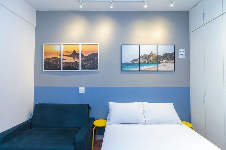 Apto Completo no Coração de Copa - 200m da Praia